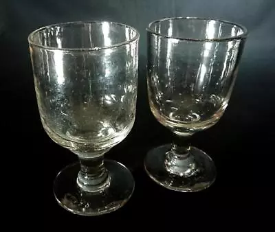 Buy Antique Victorian Wine Glass Goblet/Small Rummer Pair Late 19thC • 44.99£