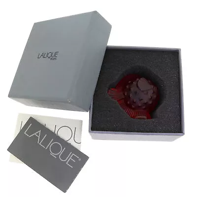 Buy Lalique Red Glass Blowfish Puffer Fish Ornament W Box & Certs Never Displayed! • 138.22£