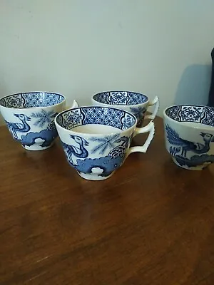 Buy Wood & Sons Yuan Blue & White  Coffee Cups  X 4 • 11.50£