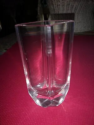 Buy Kosta Boda Clear Glass Handmade Angular Vase • 25£