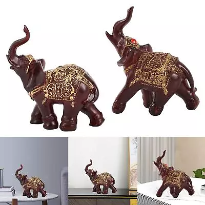 Buy Elephant Statue Feng Shui Resin Ornament Decoration Wedding Gift • 8.63£