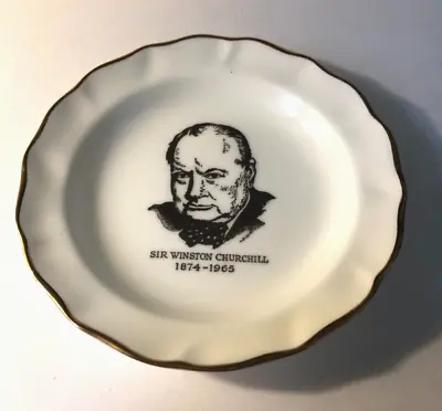 Buy Vintage Commemorative Dish With Sir Winston Churchill Picture English Bone China • 3.99£