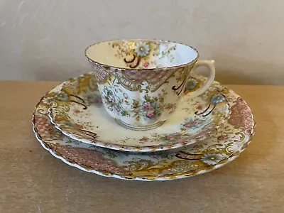 Buy Royal Albert Antique Crown China Tea Cup Plates Trio Set C1905 Fluted Edges • 9.99£