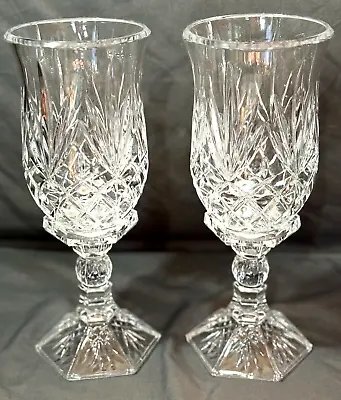 Buy Lexington Hurricane Crystal Candle Lamp 11.75  Tall ~ Set Of 2~ Excellent Cond. • 47.23£