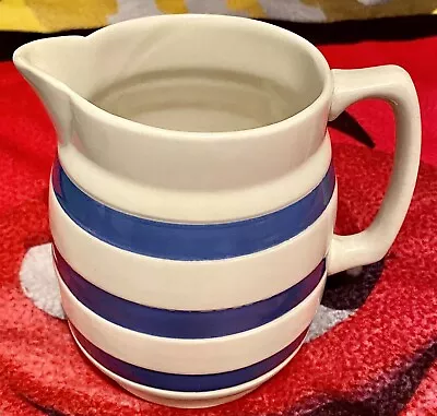 Buy Vintage Blue And White Striped Jug By Chef Ware, Staffordshire (Rare). • 7.99£
