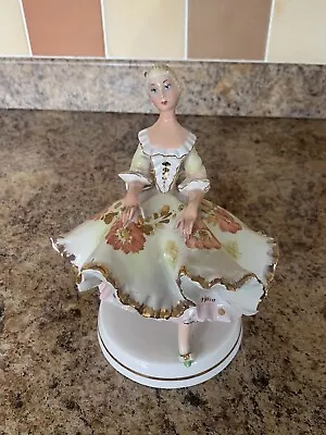 Buy Vintage Made In Italy Capodimonte Dancer Figurine Figure Lady Ornament • 26£