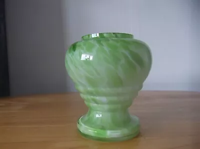 Buy Vintage Art Deco Czech Franz Welz Small Splatter Glass Vase • 24.99£