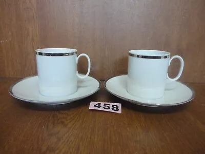Buy 2 X Thomas Germany PLATINUM Tea / Coffee Cups & Saucers • 4.95£