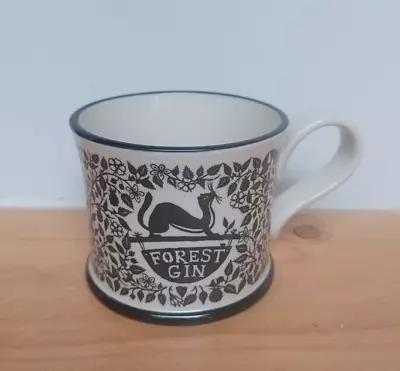 Buy Moorland Pottery Forest Gin Mug Lovely Black & White Leaf  Excellent Condition • 9.99£
