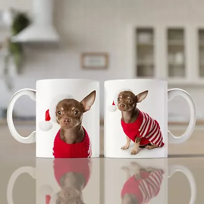 Buy Christmas Chihuahua Mug / Glossy White AAA HD Quality / A Perfect Gift Or Treat! • 5.99£