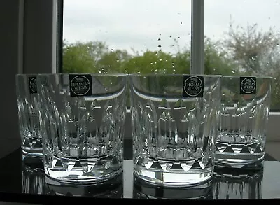 Buy Thomas Webb - Four Crystal Whisky Glasses - Original Labels. • 80£