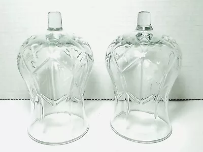 Buy Set Of 2 HOMCO Starburst Clear Glass Peg Votive Sconce Candle Holders 5.5” Tall • 9.48£