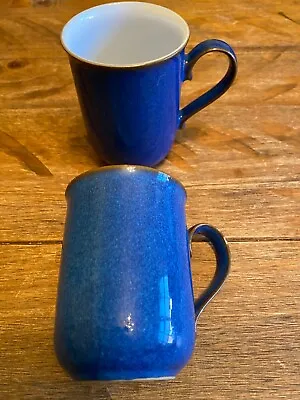 Buy Denby Imperial Blue 2 X Lovely Straight Sided Mugs Tea Coffee • 12.99£