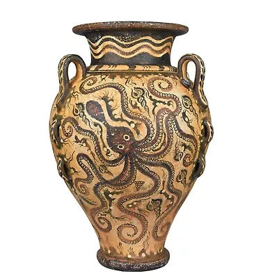 Buy Minoan Vase Ceramic Pottery Painting Octopus Ancient Greek Crete Knossos • 252.66£