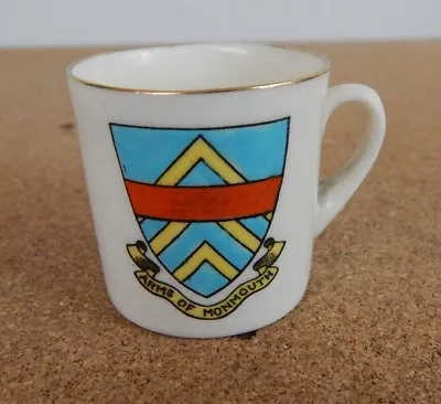 Buy Crested Ware Tuscan China Small Model Cup Monmouth Coat Of Arms 4cm Tall • 9.01£