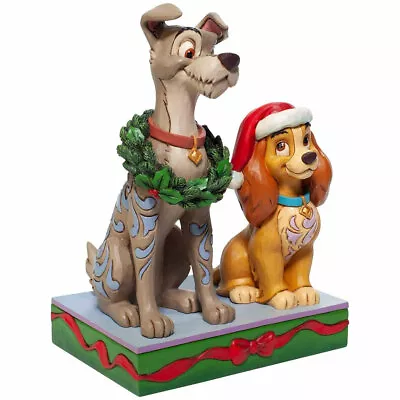 Buy New Disney Traditions Figurine - Lady And The Tramp Decked Out Dogs • 53.99£