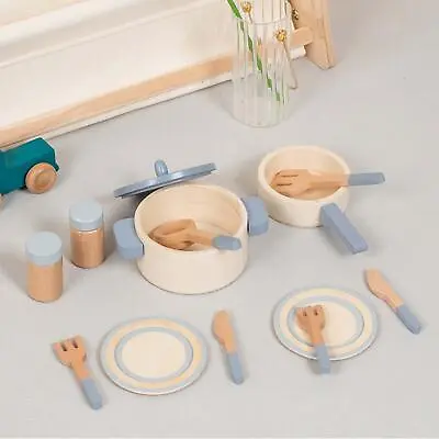 Buy Wooden Kitchen Toys Pretend Play Kitchen Sets Dinnerware Set For Children • 24.23£