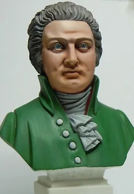 Buy Wolfgang Amadeus Mozart Composer Parian Ware/CERAMIC Bust,HAND PAINTED VGC. • 42£