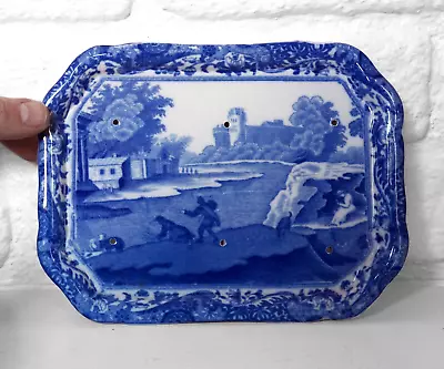 Buy Antique Spode Rectangular Dish With Drainage Holes. Blue & White Ceramics • 19.99£