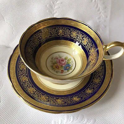 Buy Antique AYNSLEY Bone China Cabinate Cup & Saucer Heavily Gilded G Bentley C.1939 • 50.35£