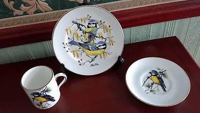 Buy Hammersley Fine Bone China Cup & Saucer-British  BLUE TITS- Unmatched  Plate-vgc • 4.99£