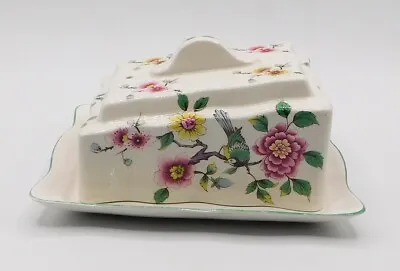 Buy Old Foley James Kent England York Chinese Rose Porcelain Cheese/butter Dish • 42.85£