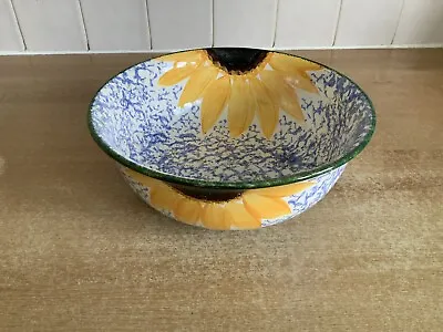 Buy Poole Pottery - Vincent Sunflower - 1 X 25 Cm Fruit / Salad / Serving Bowl • 28£