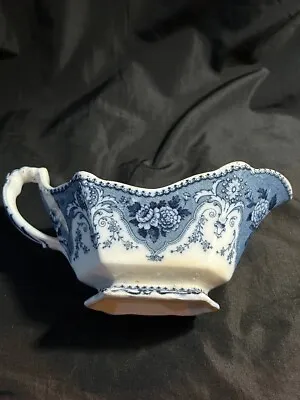 Buy Ford & Sons Argyle Gravy Boat Antique Semi Porcelain Sauce Jug In Blue And White • 55£