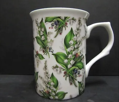 Buy Lily Of The Valley Fine Bone China Mug Beaker Castle Shape Decorated In The UK • 5.99£