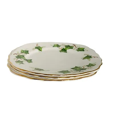 Buy Vintage Colclough Ivy Leaf Side Plate X3 Plates Bone China White Green Leaves • 14.99£