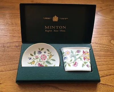 Buy Vintage Minton Haddon Hall Bone China Mantlepiece/Canape 2-piece Set. Boxed • 15£