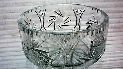 Buy Stunning  Vintage Czech Crystal Glass  Bowl • 20£