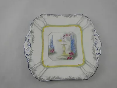 Buy Shelley Deco My Garden 11607 Queen Anne Tab Handled Cake Plate • 25£