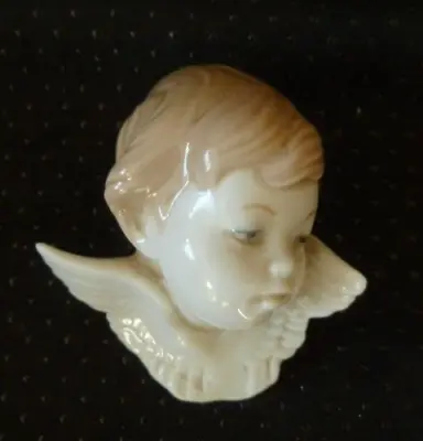Buy Lladro Figurine, Winged Angel Head ,plaque,ornament • 20£