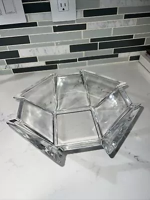 Buy Fostoria Glass #2402 George Sakier Crystal Octagonal Art Deco MCM Bowl 10 Inches • 33.07£