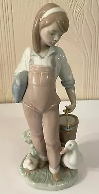 Buy Lladro 6022 SATURDAY'S CHILD Gloss Figurine Girl With Ducks And Bucket • 39.99£