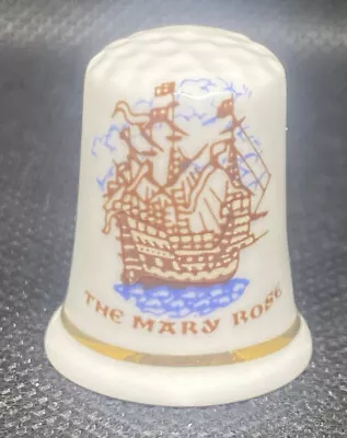 Buy Vintage The Mary Rose Fenton China Company English Bone China Thimble 1510-1545 • 4£