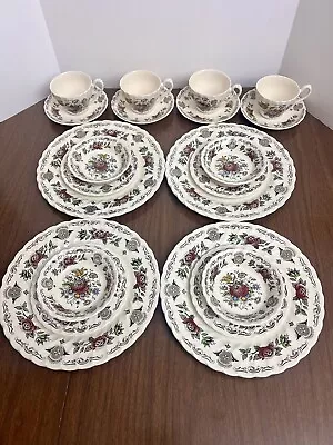 Buy 20 Pc Vintage Myotts Staffordshire England BOUQUET 4 Settings Plates Teacups + • 28.77£