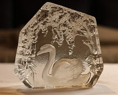 Buy Swedish Clear Crystal Swan Sculpture, After A Design By Mats Jonasson • 7.50£