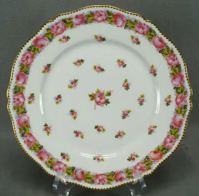 Buy Lerosey Paris Hand Painted Pink Roses & Gold 9 1/8 Inch Plate Circa 1890-1900  • 80.51£