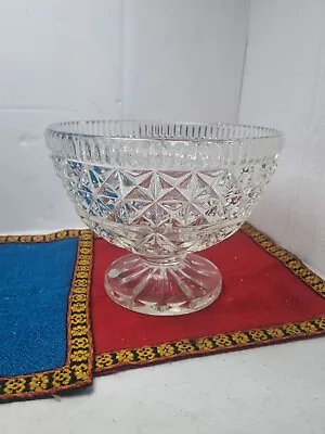 Buy Beautiful Large Vintage Cut Glass Crystal Fruit Bowl Table Centrepiece Heavy • 18.99£