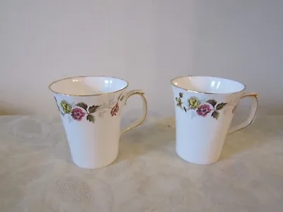 Buy Duchess Bone China Romance Pair Of Mugs 10cm Tall • 11.99£