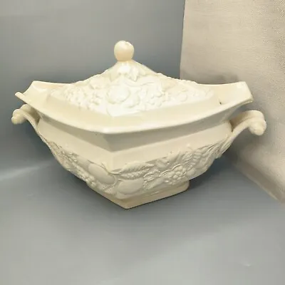 Buy Royal Worcester Palissy Crown Ware Tureen With Lid Large Ceramic Pottery Ivory • 34.95£
