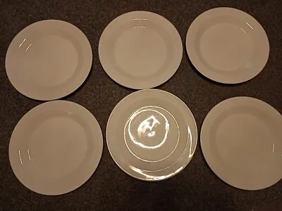 Buy 6 X Denby Pottery James Martin Dinner Plates  White 28cm Tableware Ex Condition  • 29.99£
