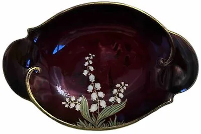 Buy Carlton Ware Very Rare Rouge Royal - Lily Of The Valley Pin Dish Hand Painted  • 44.99£