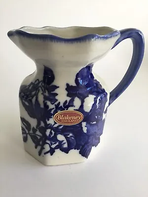 Buy Blakeney Pottery Staffordshire Ironstone Flow Blue And White 5” Tall Jug • 14.95£