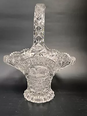Buy Hofbauer Byrdes Crystal Flower Basket Vase With Etched Birds • 18.93£