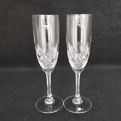 Buy Pair Of Edinburgh Crystal ‘Kelso’ Pattern Champagne Flutes. Original Sticker. • 16.99£