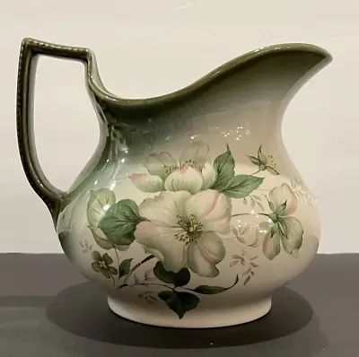 Buy BLAKENEY England Vintage Ceramic Floral Green White Pitcher • 42.68£
