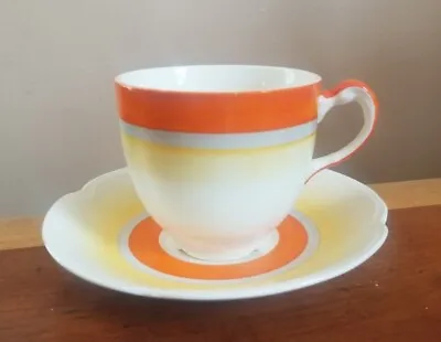 Buy Grays Pottery Teacup & Saucer England Art Deco Susie Cooper Ring Style 1930s • 28.44£